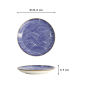 Preview: Plate Seigaiha Blue/Brown, Porcelain, Ø 21.5 × 3 cm, Item No. 14209