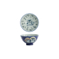 Preview: Tokyo Design Studio Bowl Kawaii Owl White/Blue, Porcelain, Ø 11.5 × 6 cm, 300 ml