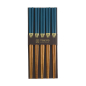 Preview: Bamboo Petrol 5 Paar Essstäbchen bei g-HoReCa