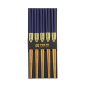 Preview: Bamboo Blau 5 Paar Essstäbchen bei g-HoReCa