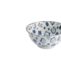 Preview: Rice Bowl Kawaii Lucky Cat Neko Blue (White/Blue), Porcelain, Ø 14.8 × 7 cm, 500 ml, Item No. 15427