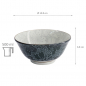 Preview: TDS, Tayo Bowl, Mixed Bowls Sakura, Grey/Black, Ø 14.8x6.8cm 500ml - Item No. 15464