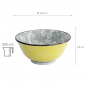 Preview: TDS, Tayo Bowl, Mixed Bowls Sakura, Black/Yellow, Ø 14.8x6.8cm 500ml - Item No. 15466