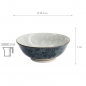 Preview: TDS, Tayo Bowl, Mixed Bowls Sakura, Grey/Black, Ø 19.7 x 7 cm, 1000ml - Item No. 15468