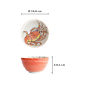 Preview: Bowl, Seafood, Ø 15.8 x 8.1 cm, 950 ml, Lobster, Red - Item No. 15489