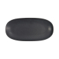 Preview: Oval Serving Platter Onyx Noir Black, Stoneware, 28.5 × 14 × 2.5 cm, Item No. 15547