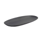 Preview: Oval Serving Platter Onyx Noir Black, Stoneware, 28.5 × 14 × 2.5 cm, Item No. 15547