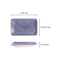 Preview: Sushi-Platte Nippon Blue Dots Blau/Weiß, Porzellan, 21 × 13,5 cm, Art.-Nr. 15606