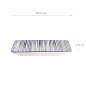 Preview: TDS, Sushi Plate, Nippon Blue, Lines, 21 x 13.5 cm - Item No. 15986