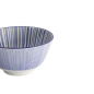 Preview: Rice Bowl Nippon Blue Lines Blue/White, Porcelain, Ø 12 × 6.4 cm, 300 ml, Item No. 16003