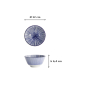 Preview: Rice Bowl Nippon Blue Lines Blue/White, Porcelain, Ø 12 × 6.4 cm, 300 ml, Item No. 16003