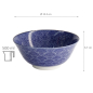 Preview: TDS, Tayo Bowl, Nippon Blue, Dots, Ø 15.2 x 6.7 cm 500 ml - Item No. 16007