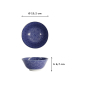 Preview: Tayo Bowl Nippon Blue Dots Blue/White, Porcelain, Ø 15.2 × 6.7 cm, 500 ml, Item No. 16007