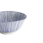 Preview: Tayo Bowl Nippon Blue Lines Blue/White, Porcelain, Ø 15.2 × 6.7 cm, 500 ml, Item No. 16009