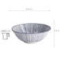 Preview: TDS, Ramen Bowl, Nippon Blue, Lines, Ø 21 x 7.8 cm 1000 ml - Item No. 16015
