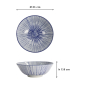 Preview: Ramen Bowl Nippon Blue Lines Blue/White, Porcelain, Ø 21 × 7.8 cm, 1 l, Item No. 16015