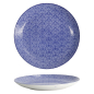 Preview: Tokyo Design Studio Teller Nippon Blue Dots Blau/Weiß, Porzellan, Ø 25,7 × 3 cm