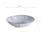 Preview: TDS, Pasta Plate, Nippon Blue, Lines, Ø 21 x 5.2 cm - Item No. 16030