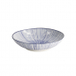 Preview: TDS, Pasta Plate, Nippon Blue, Lines, Ø 21 x 5.2 cm - Item No. 16030