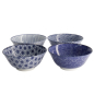 Preview: Tayo Bowl Set Nippon Blue (Blue/White), Porcelain, Ø 15.2 × 6.7 cm, 500 ml, Item No. 16039