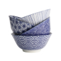 Preview: Tayo Bowl Set Nippon Blue (Blue/White), Porcelain, Ø 15.2 × 6.7 cm, 500 ml, Item No. 16039