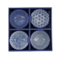 Preview: Rice Bowl Set Nippon Blue (Blue/White), 4 pcs., Porcelain, Ø 12 × 6.4 cm, 300 ml, Item No. 16040