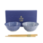 Preview: Tokyo Design Studio Tayo Bowl Set Nippon Blue Dots & Waves Blue/White, Porcelain, Ø 15.2 × 6.7 cm, 500 ml