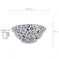 Preview: TDS, Ramen Bowl, Kawaii Lucky Cat Neko, Blue,  Ø 19.4 x 7.4 cm 1000 ml - Item No. 16125