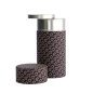 Preview: TDS, Tea Container S.S., 7.6x15.5cm, 200gr, Flower Dark Blue, Item no.: 16191