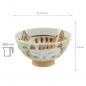 Preview: TDS, Rice Bowl, Kawaii Fuku Cat Neko, Green,  Ø 11.5x6.2cm 300ml, Item No. 16300