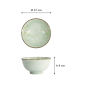 Preview: Rice Bowl Green Cosmos, Stoneware, Ø 17 × 9 cm, 900 ml, Item No. 16502