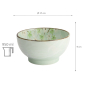 Preview: TDS, Bowl, Green Cosmos, Ø 17x9cm 1000ml, Item No. 16503