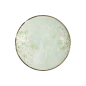 Preview: Plate Green Cosmos, Stoneware, Ø 22.7 × 3.1 cm, Item No. 16509