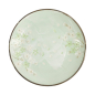 Preview: Plate Green Cosmos, Stoneware, Ø 28.5 × 3.5 cm, Item No. 16510