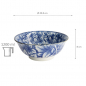 Preview: TDS, Ramen Bowl, Hana Blue Mixed Bowls, Ø 20.8 x 8 cm 1200 ml, Dami Botan - Item No. 16538