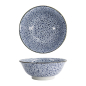 Preview: Tokyo Design Studio Ramen Bowl Hana Blue Mixed Bowls Momiji Maple White/Blue, Porcelain, Ø 20.5 × 8 cm, 1.2 l