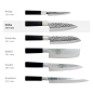Preview: Deba Knife (Carving Knife) Hammered Style, Stainless Steel, Blade 15 cm, Item No. 16602