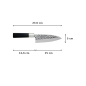 Preview: Deba Knife (Carving Knife) Hammered Style, Stainless Steel, Blade 15 cm, Item No. 16602