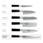 Preview: Sashimi Knife (Filleting Knife) Hammered Style, Stainless Steel, Blade 21 cm, Item No. 16603
