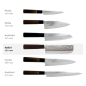 Preview: Nakiri Knife (Vegetable Knife) Hammered Style, Stainless Steel, Blade 16.5 cm, Item No. 16607