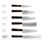 Preview: Sashimi Knife (Filleting Knife) Hammered Style, Stainless Steel, Blade 21 cm, Item No. 16609
