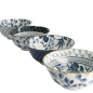 Preview: Bowl Set Flora Japonica Blue/White, Porcelain, Ø 14.8 × 7 cm, 500 ml, Item No. 16705