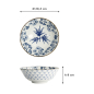 Preview: Nudelschale Flora Japonica Maple Weiß/Blau, Porzellan, Ø 20,3 × 8 cm, 1 l, Art.-Nr. 16707