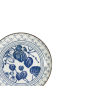 Preview: Plate Flora Japonica Ivy Blue/White, Porcelain, Ø 20.6 × 2.2 cm, Item No. 16719