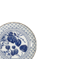 Preview: Teller Flora Japonica Ivy Blau/Weiß, Porzellan, Ø 25,7 × 3 cm, Art.-Nr. 16723