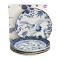 Preview: Plate Set Flora Japonica Blue/White in a gift box, 4 pcs., Porcelain, Ø 16 × 2 cm, Item No. 16851