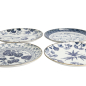 Preview: Plate Set Flora Japonica Blue/White in a gift box, 4 pcs., Porcelain, Ø 20.6 × 2.2 cm, Item No. 16852