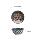 Preview: Rice Bowl Asakusa Kabuki White/Red/Black, Porcelain, Ø 14.8 × 7 cm, 550 ml, Item No. 16856