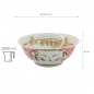 Preview: TDS, Rice Bowl, Kawaii Fuku Cat Neko, Red, Ø 20.3x8cm 1000ml, Item No. 16904