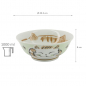 Preview: TDS, Rice Bowl, Kawaii Fuku Cat Neko, Green, Ø 20.3x8cm 1000ml, Item No. 16905